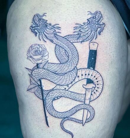 米兰纹身师Mirko Sata的9款蛇纹身图案