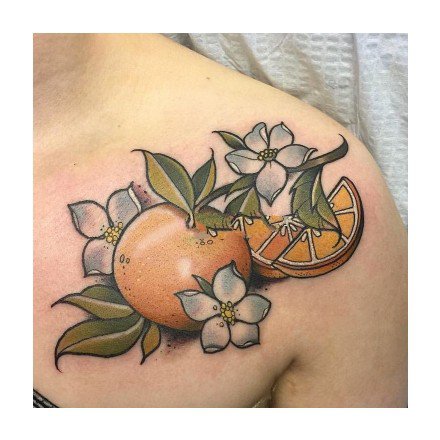 水果主题的9款西瓜桃子等纹身图片