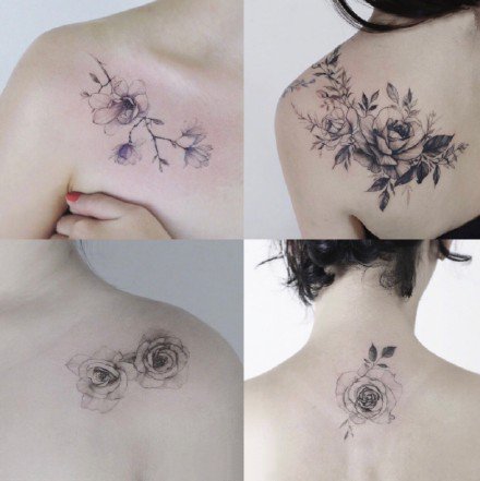 36款花主题女生小清新纹身图片分享