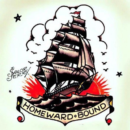 帆船纹身 9款帆船主题的船纹身图片