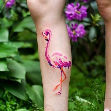 15款火烈鸟主题的纹身图案作品