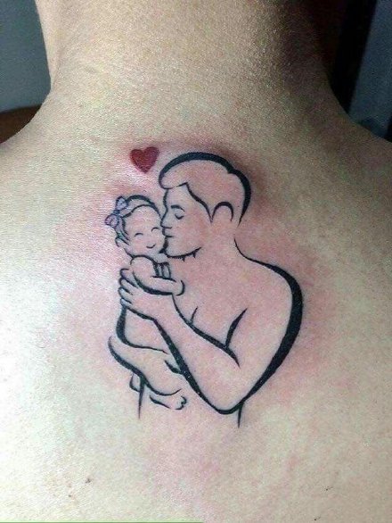 18款父亲与孩子的父爱主题纹身图案