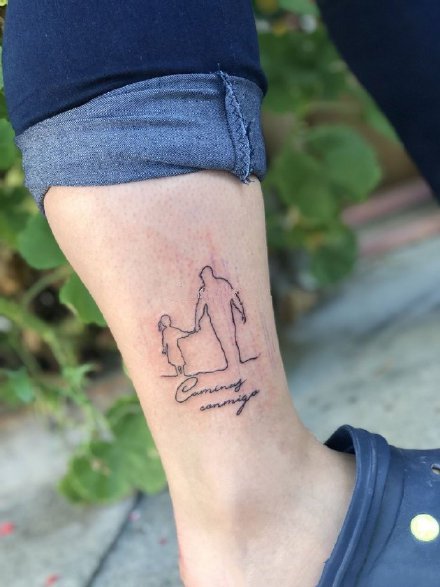 18款父亲与孩子的父爱主题纹身图案