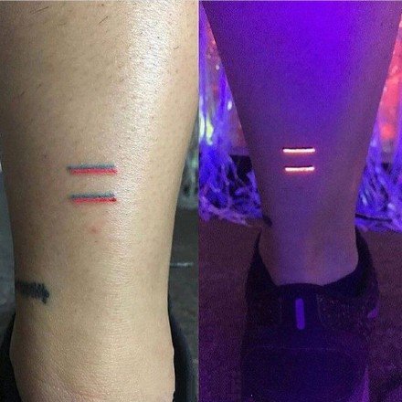 夜光纹身 一组荧光tattoo纹身对比效果图片