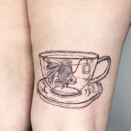 小清新的9款咖啡杯等小杯子纹身图案