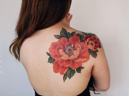传统风格的9款女性花卉系列纹身图片