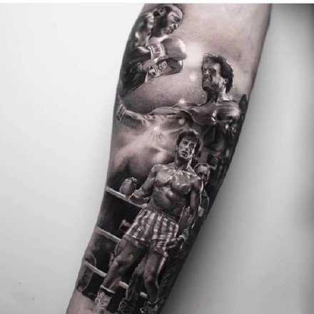拳击纹身 创意拳击主题的几款纹身图案素材
