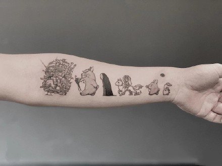 龙猫纹身 宫崎骏动漫龙猫主题的几款纹身图案