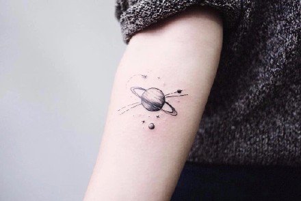 星球纹身 小清新的9款星球主题的纹身图案作品