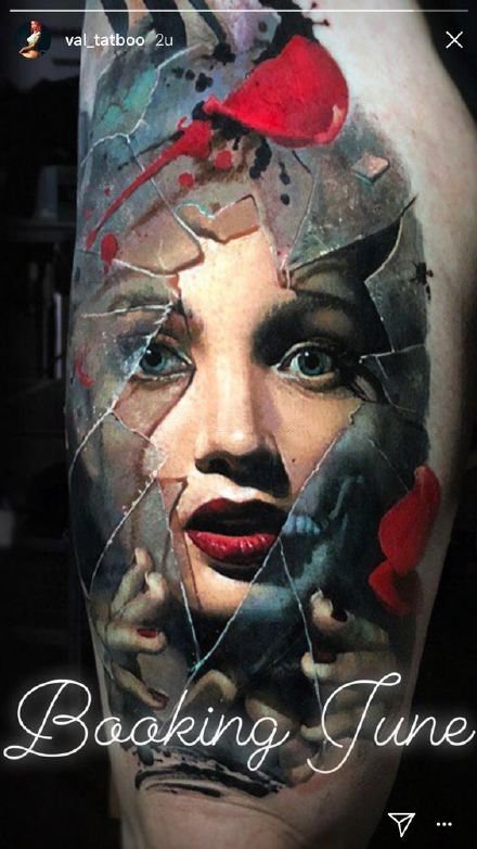 写实女郎纹身 欧美的9款彩色写实女郎人像纹身作品