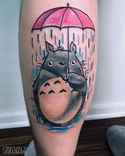 萌萌的9款可爱龙猫纹身图案作品