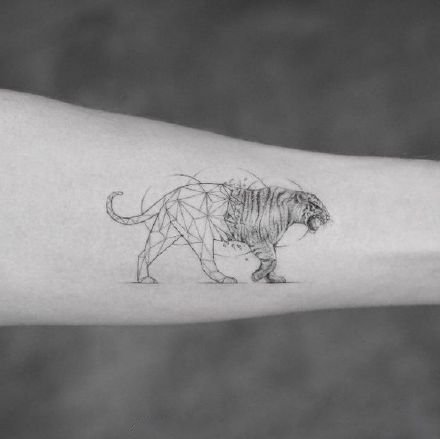 10款可爱的小老虎头纹身图片