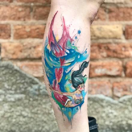 小臂水彩纹身 胳膊小手臂上漂亮的9款水彩纹身作品