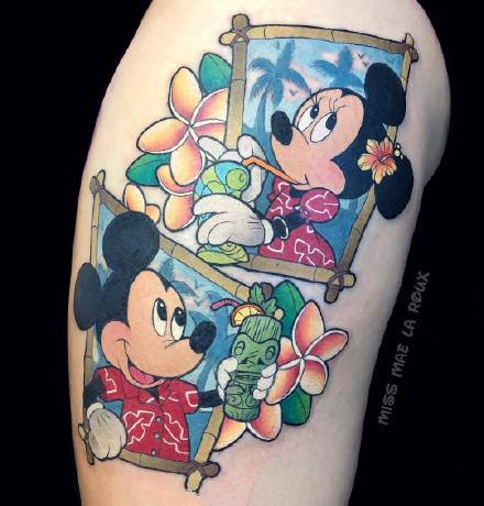 卡通米老鼠米奇的9款可爱纹身图案