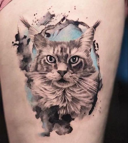 铲屎官专属的一组9款猫纹身图案