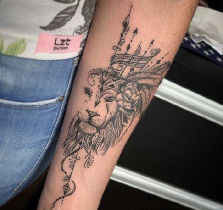 狮头纹身 创意狮子头主题的一组纹身作品