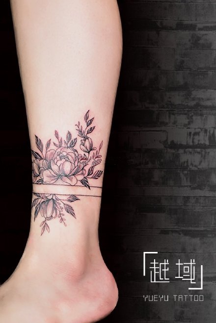 一组女生素花纹身图片 上海纹身越域刺青作品