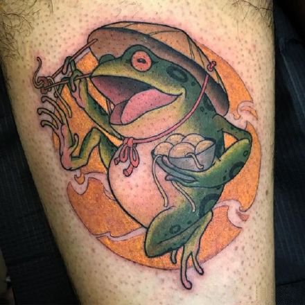 日式青蛙主题的9款传统纹身图片