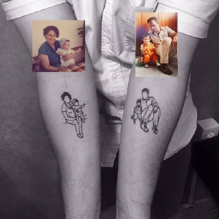 家人亲情的的9款照片纹身作品