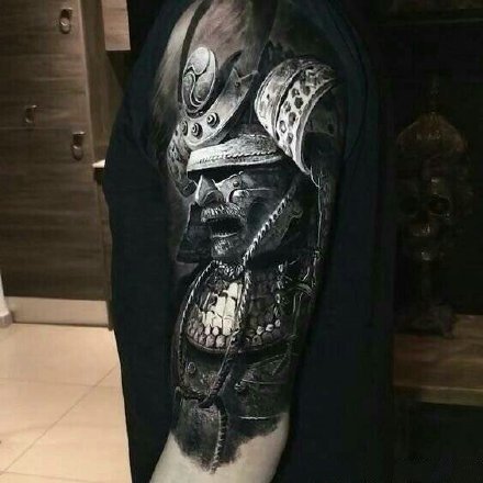 包臂包腿的9款鬼武士纹身作品和手稿
