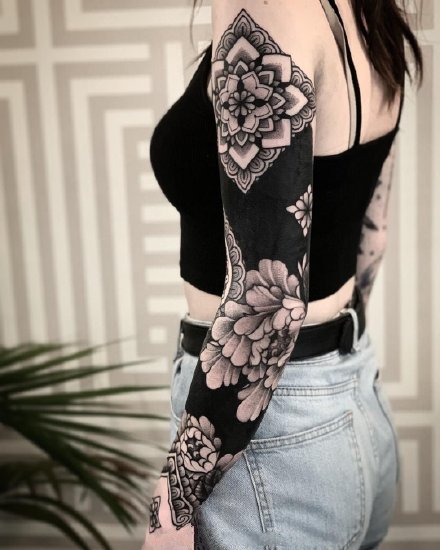 花朵大花臂 花朵主题的9款正宗大花臂纹身作品