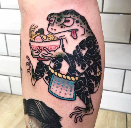 日式可爱的9款青蛙纹身图片