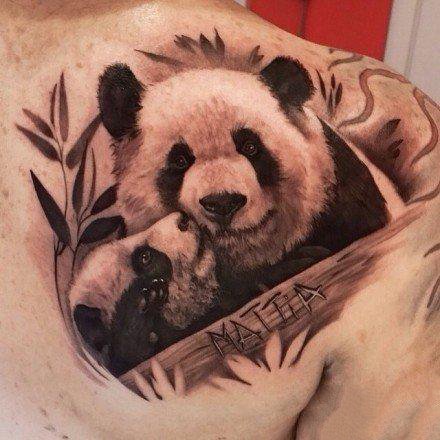 熊猫纹身 15款国宝熊猫主题的纹身作品图案