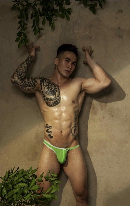一组越南肌肉型男的纹身帅哥图片