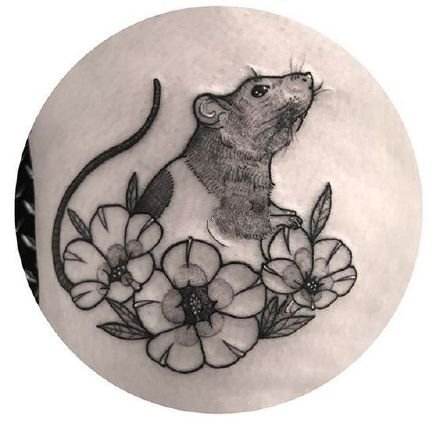 适合属鼠人的几款老鼠小纹身作品