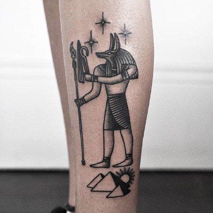 埃及死神阿努比斯的21款纹身作品