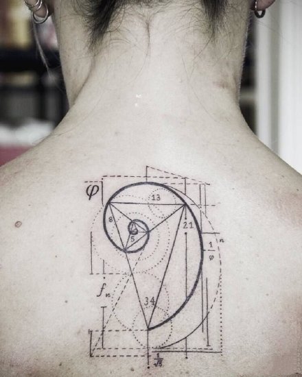 几何旋风图形的9款小清新纹身作品图