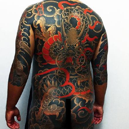 老传统日式全胛大满背的6款纹身作品