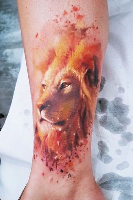 适合狮子座气质的狮子纹身