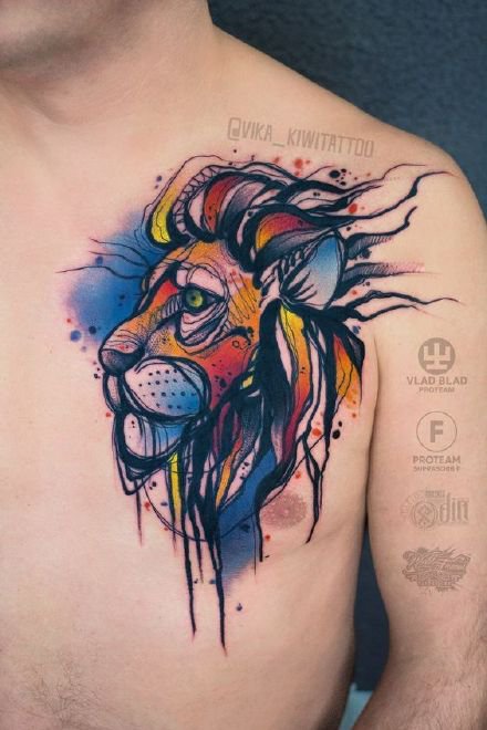 适合狮子座气质的狮子纹身
