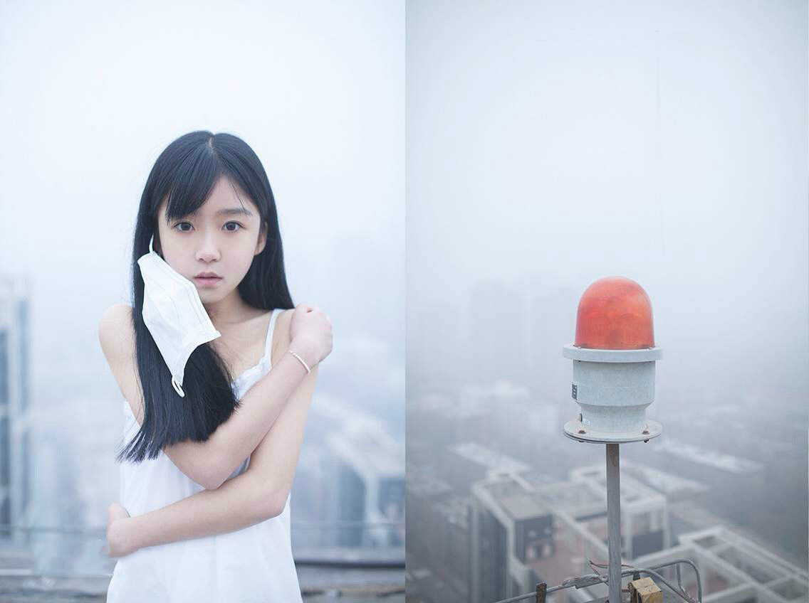 宋伊人雾霾环保写真 宛如邻家少女