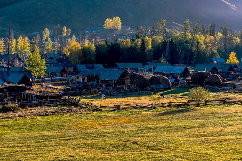 新疆白哈巴村风景图片(16张)