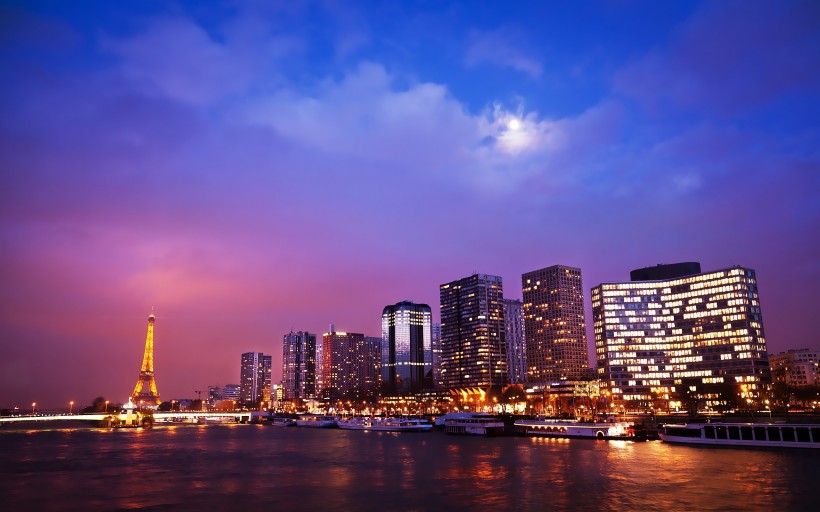 巴黎城市灯火辉煌的夜景图片(29张)