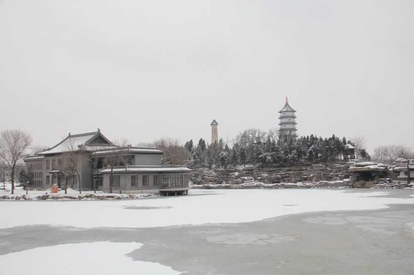 天津北宁公园雪景图片(23张)