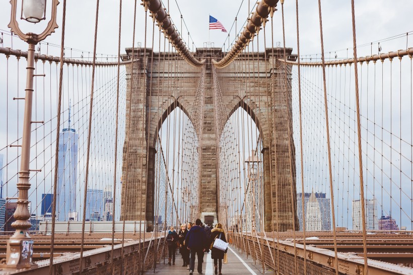 美国纽约布鲁克林大桥图片(14张)