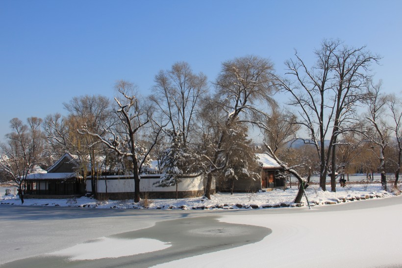 河北承德避暑山庄雪景图片(15张)