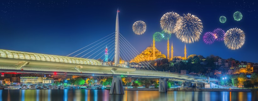 城市烟花夜景图片(21张)