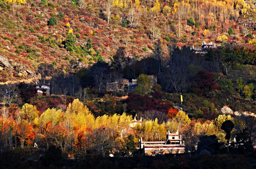 四川川西巴丹藏寨风景图片(8张)