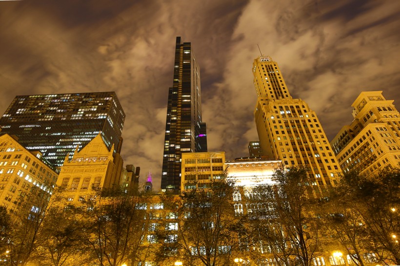 美国芝加哥皇冠喷泉夜景图片(12张)