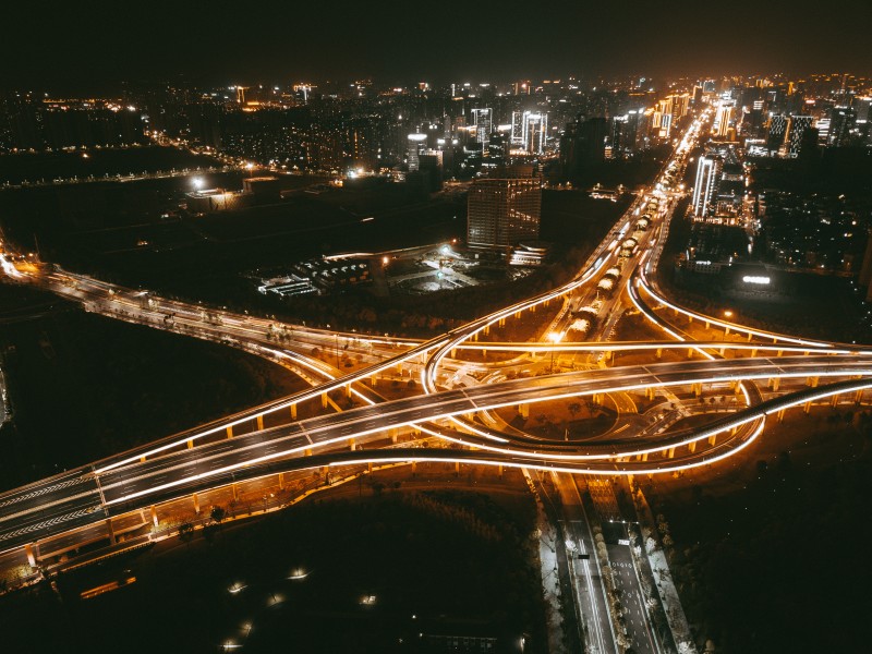 城市大桥夜景图片(13张)