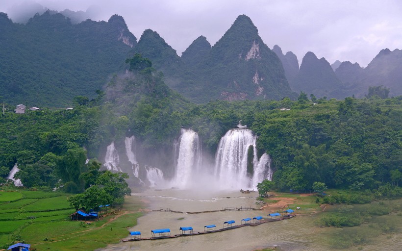 广西德天大瀑布风景图片(18张)