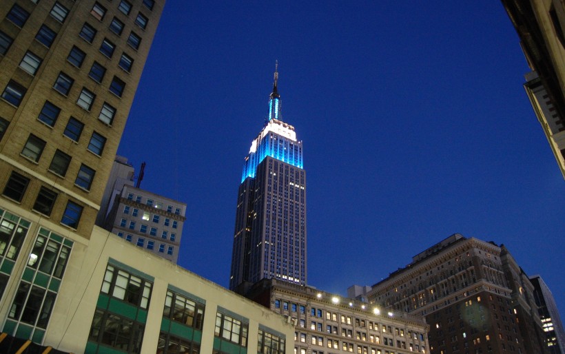 纽约帝国大厦夜景图片(22张)