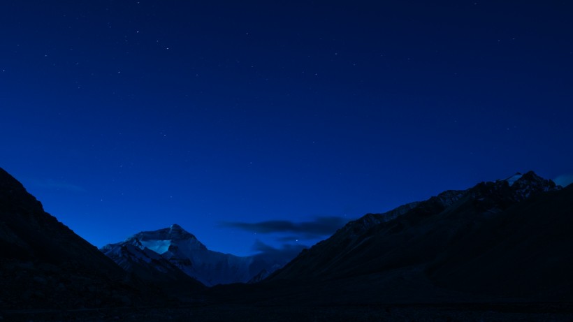 西藏珠穆朗玛峰落日风景图片(6张)