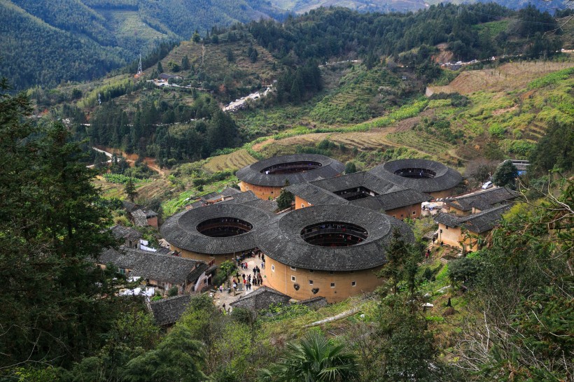 福建土楼建筑风景图片(9张)