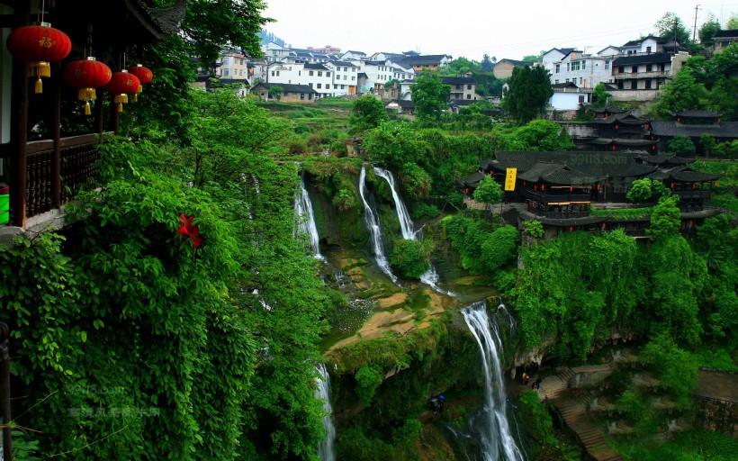 湖南湘西芙蓉镇风景图片(12张)
