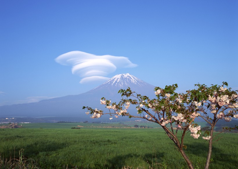 日本富士山春天风景图片(12张)